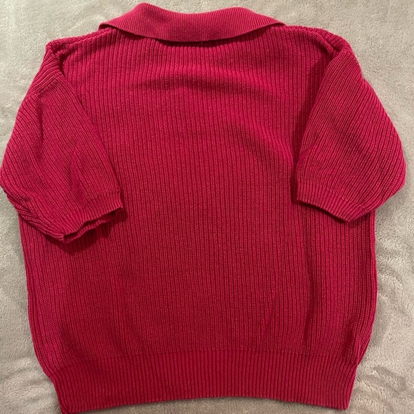 Norm Thompson Pink Button Top - Picture 2 of 3